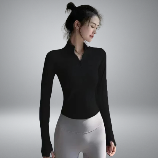 2024 Women’s Sport Jacket | Quick-Dry Fitness Zipper Yoga Coat with Thumb Hole