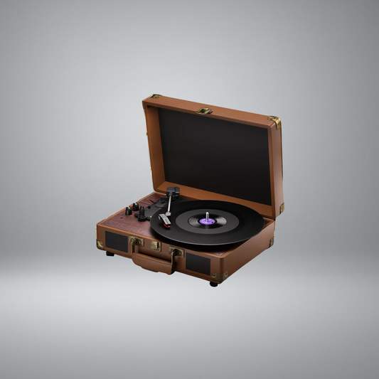 3-Speed Vinyl Record Player – MAIO Turntable with Built-In Stereo Speakers & Headphone Jack | 33/45/78 RPM Spinner