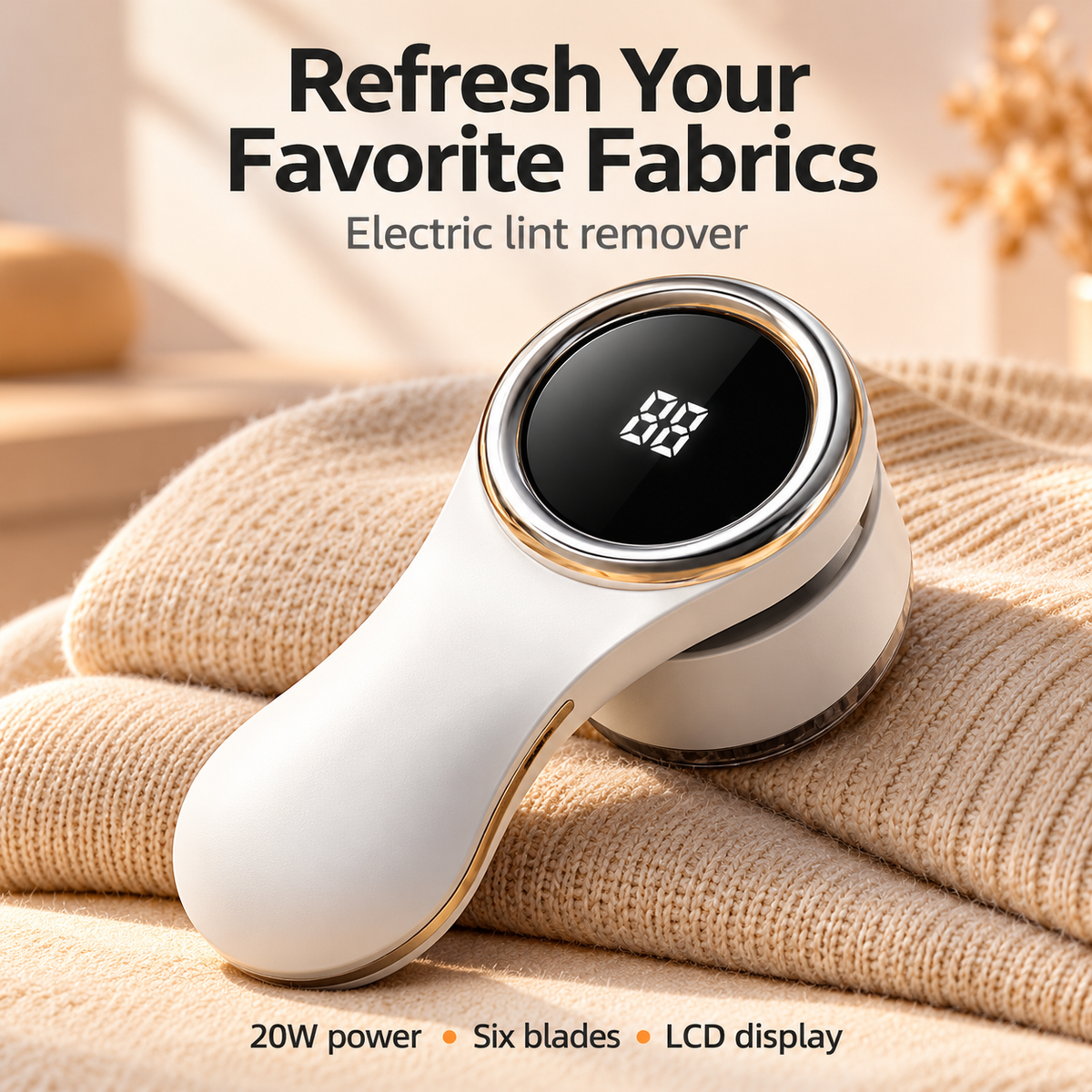 Rechargeable Electric Lint Remover with Digital Display