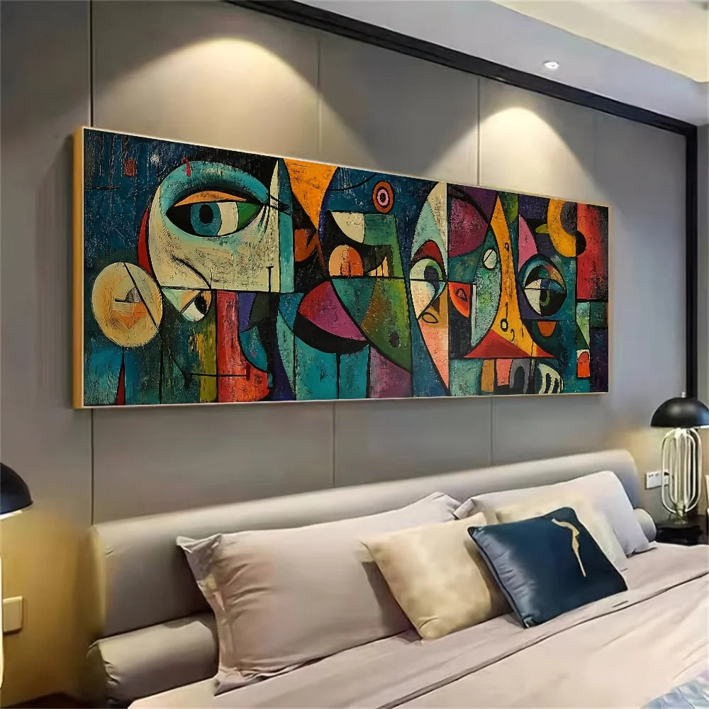 Picasso Style Abstract Wall Art Poster – Unframed Figurative Modern Decor