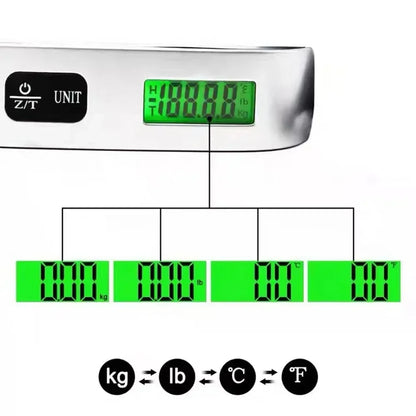 50 kg Portable Hanging Luggage Scale | Digital Electronic Hand Travel & Suitcase Weighing Tool