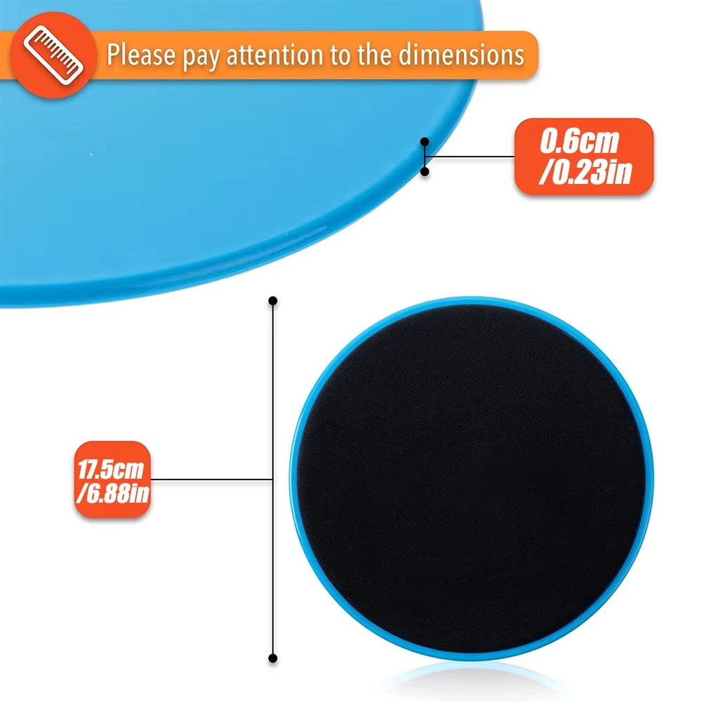 1Pair Gym Gliding Discs Slider Fitness Disc Exercise Sliding Plate for Yoga Gym Abdominal Core Training Exercise Equipment