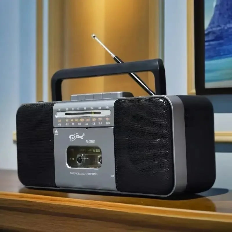Bluetooth Cassette Player with AM/FM/SW Radio | Stereo Tape Player & Recorder with Earphone Jack
